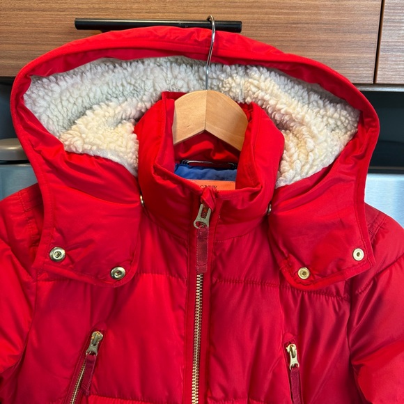 J. Crew Petite Chateau Puffer with Primaloft®. Size XXS, Red with gold hardware - Picture 2 of 16